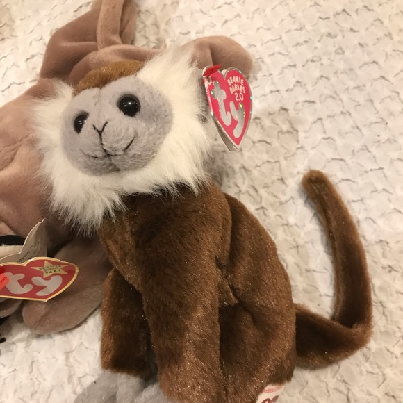 Vintage lot of 8 Beanie Buddy plush Jungle Safari animals tiger monkeys - Picture 8 of 9